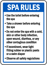 Arizona Spa Rules Sign