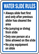 Arkansas Water Slide Rules Sign