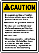 Connecticut Spa Warning Sign