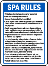 Delaware Spa Rules Sign
