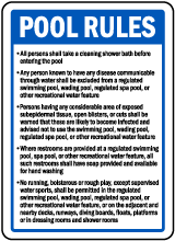 Wichita County Kansas Pool Rules Sign