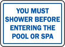 Maine Bathers Must Shower Sign