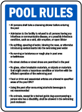 Michigan Pool Rules Sign