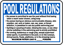 Nebraska Pool Regulations Sign