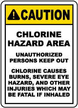 New Jersey Chlorine Hazard Area Sign