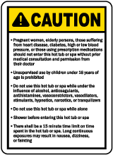 New Jersey Spa Caution Sign