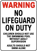 North Carolina No Lifeguard Sign