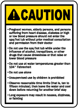 Ohio Spa Caution Sign