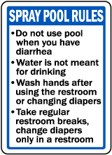 Ohio Spray Pool Rules Sign