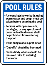 Oklahoma Pool Rules Sign