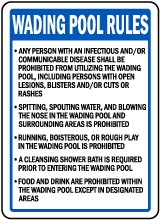 Rhode Island Wading Pool Rules Sign