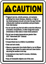 South Dakota Spa Caution Sign