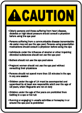 Utah Spa Rules and Warnings Sign