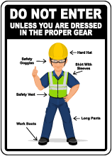 Do Not Enter Without Proper PPE Sign