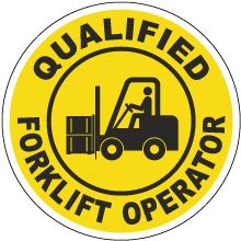 Qualified Forklift Operator Hard Hat Sticker