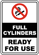 Full Cylinders Ready For Use Sign