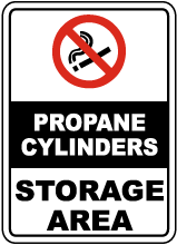 Propane Cylinders Storage Area Sign