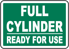 Full Cylinder Ready For Use Label