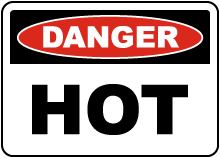 Danger Hot Sign