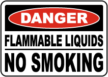 Flammable Liquids No Smoking Sign