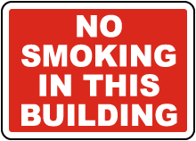 No Smoking In This Building Sign
