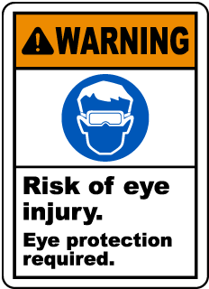 Eye Protection Required Label