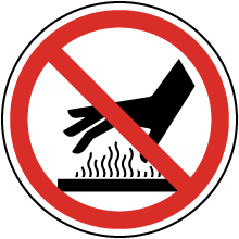 Do Not Touch Hot Surface Label