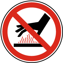 Do Not Touch Surface Label