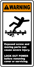 Exposed Screw & Moving Parts Label