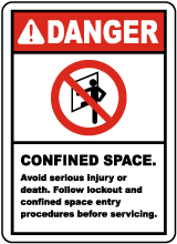 Follow Lockout Entry Procedures Label