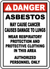 2016 OSHA Compliant Asbestos Sign