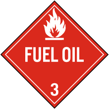 Fuel Oil Class 3 Placard