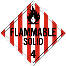 Flammable Solid Class 4 Placard