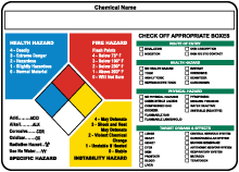 NFPA Target Organ Container Label