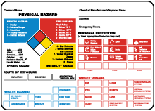 NFPA Chemical ID Container Label