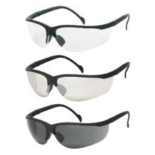 Semi-Frame Safety Glasses – Black Frame, Clear Lens