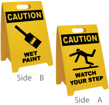 Wet Paint / Watch Your Step Floor Sign
