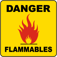 Danger Flammables Label