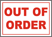 Out of Order Sign