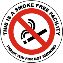 This Is A Smoke Free Facility Label