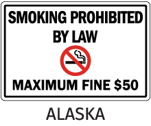 Alaska No Smoking Sign
