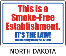 North Dakota No Smoking Sign