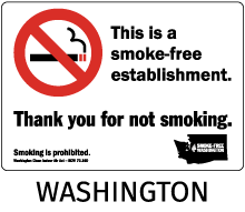 Washington No Smoking Sign