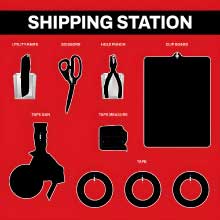 Shipping Station Pack 5S Shadow Board