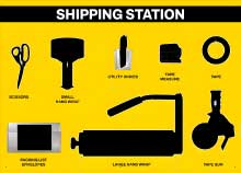 Shipping Station Wrap 5S Shadow Board