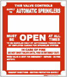 Supply To Automatic Sprinkler Sign