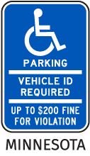 Minnesota Accessible Parking Sign