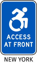 Access At Front Sign