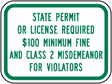 South Dakota Accessible Parking Penalty Sign