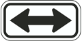 Black Double Arrow Sign